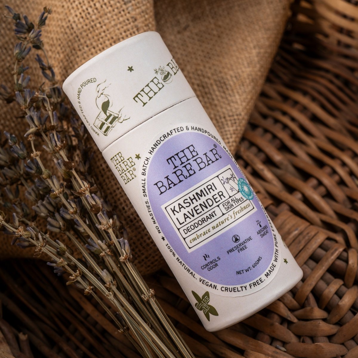 Calming Kashmiri Lavender Deodorant with Natural Oils – Deodorant on Brown Living™. SKU: 8904448008005. Img 8.