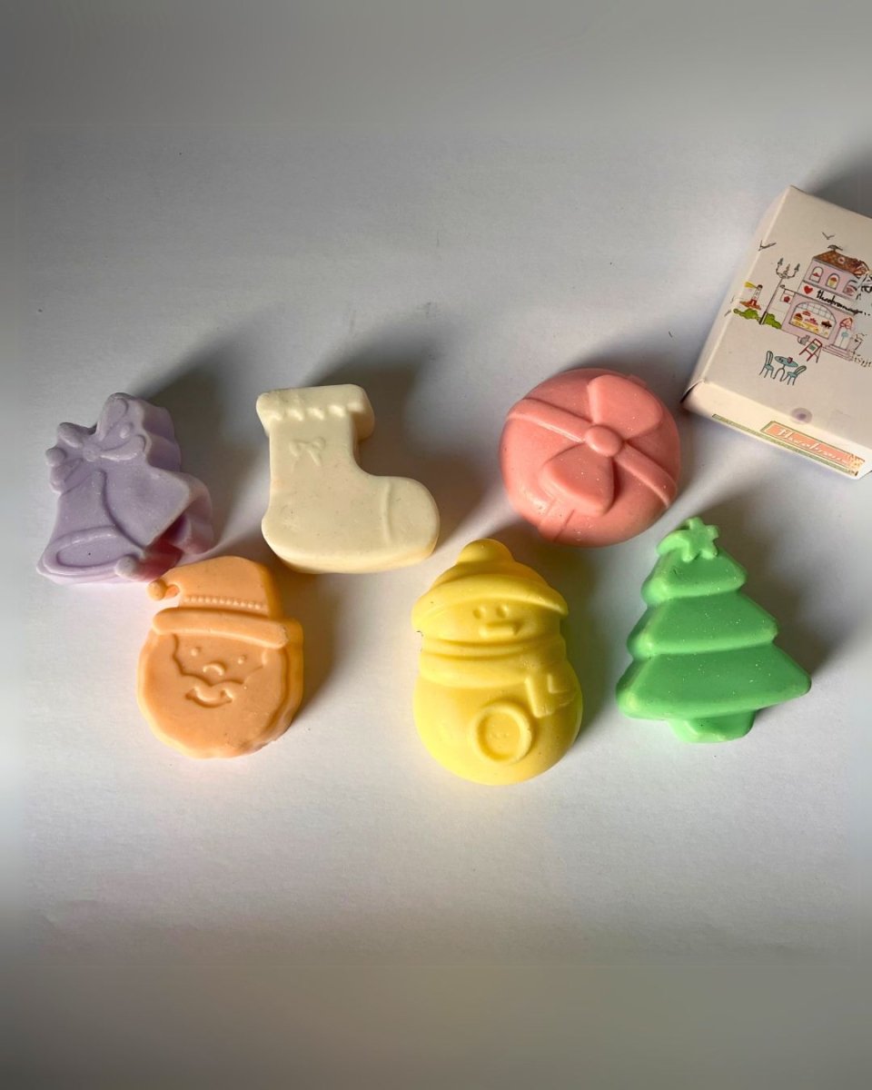 Christmas Collection - Cartoon Shaped Kids Soap Bar Set – Body Soap on Brown Living™. SKU: SOB - SOAP - 48. Img 1.