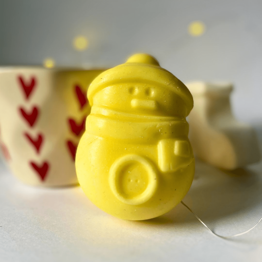 Christmas Snowman Shaped - Goat Milk Shea Butter Soap – Body Soap on Brown Living™. SKU: SOB - SOAP - 39. Img 1.