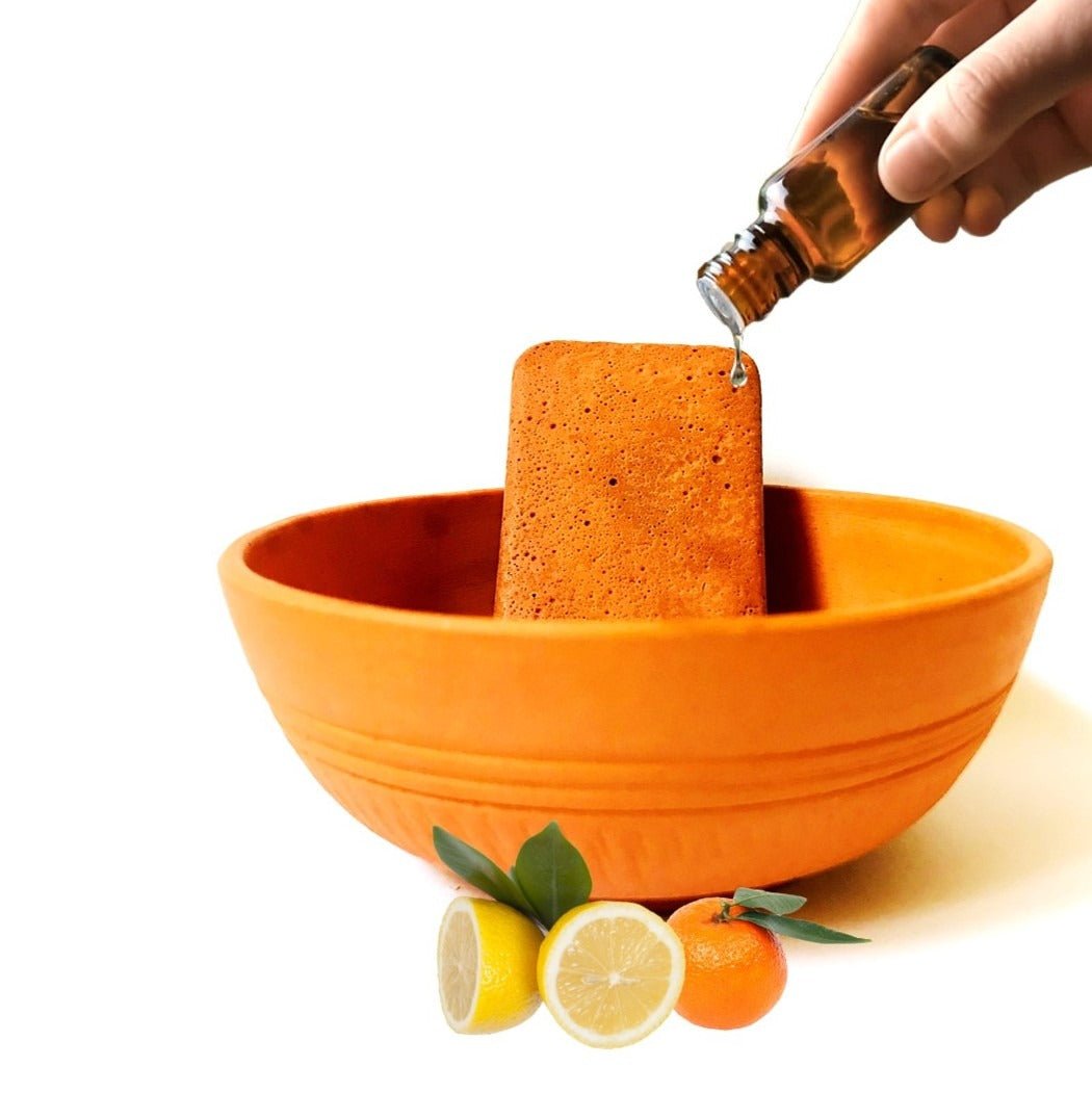 Citrus Fresh Claystone Aroma Diffuser - Energizing & Refreshing Scent | Verified Sustainable by Brown Living™