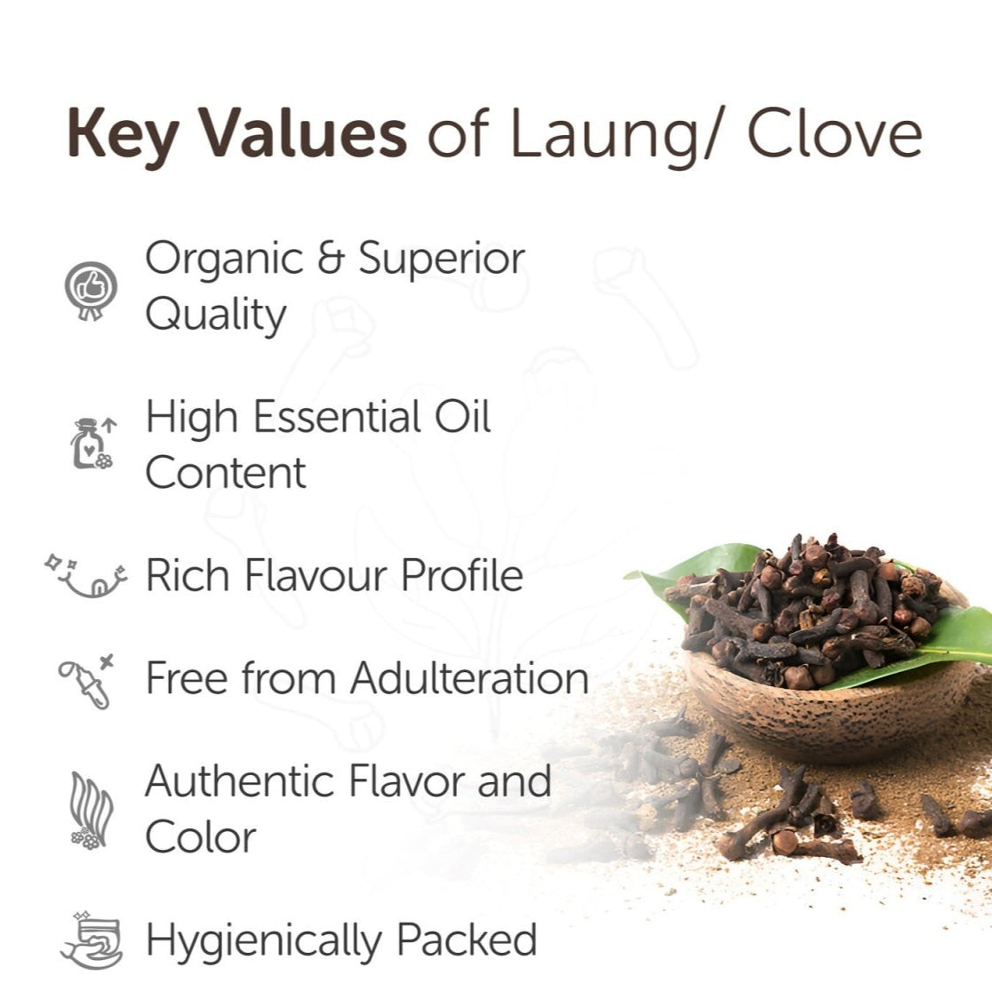 Clove Buds 50g - Organic, Premium Quality – Seasonings & Spices on Brown Living™. SKU: 2HS_CB - 5T. Img 3.