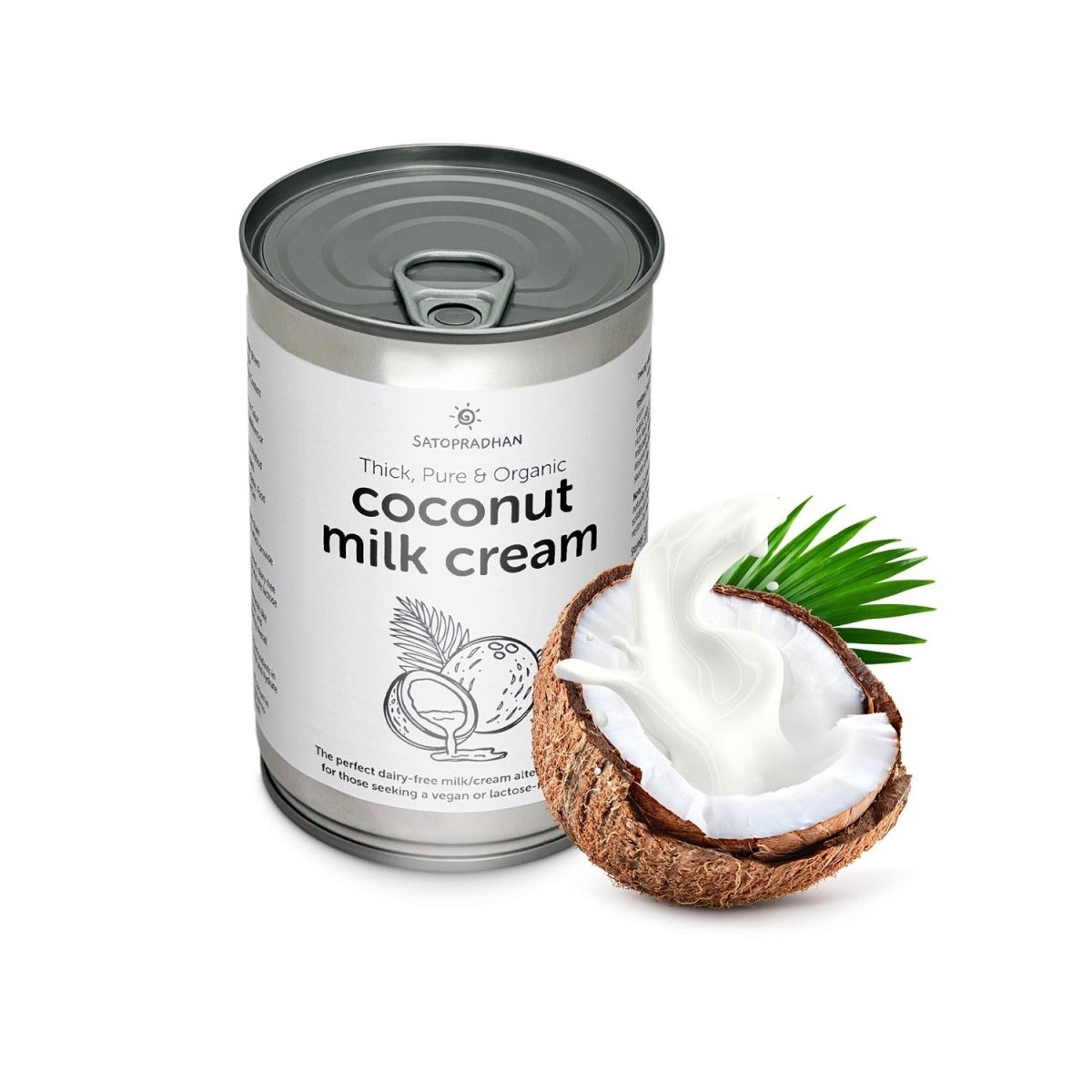 Coconut Milk Cream 400ml - Organic, Vegan, Dairy - Free – Vegan Milk on Brown Living™. SKU: 1DS_CMC - 4H. Img 1.