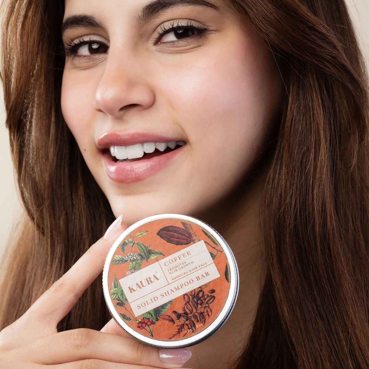 Coffee Shampoo Bar for Scalp Cleansing & Volume – 55g – Hair Shampoo by Kaura available on Brown Living™. . SKU: KI313. Img 2.
