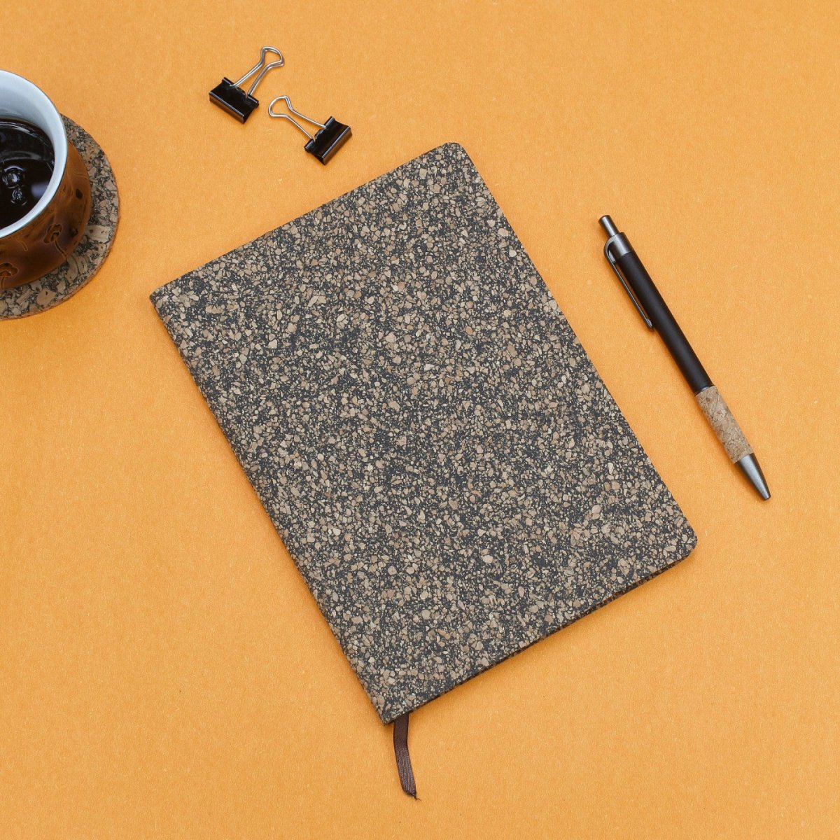 Sustainable Cork Diary – Notebooks & Notepads on Brown Living™. SKU: DiaryB. Img 4.