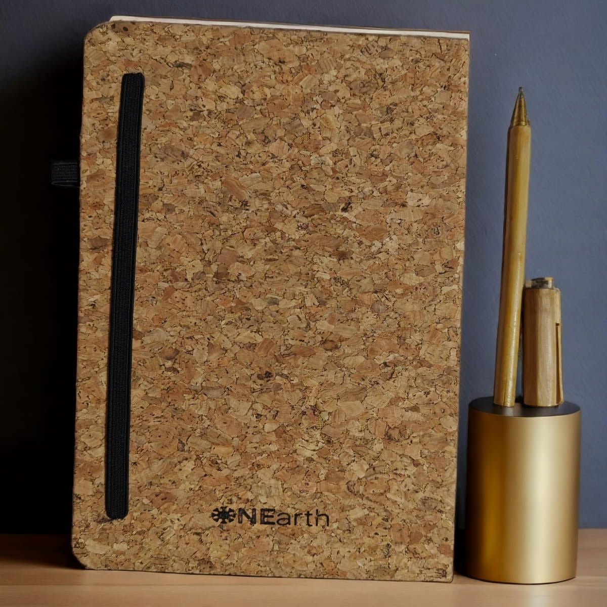Cork Planner with Bamboo Pen – Notebooks & Notepads on Brown Living™. SKU: OEPC1. Img 1.