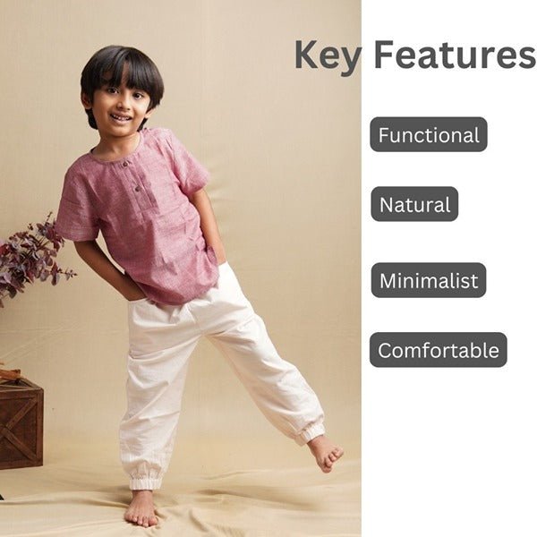 Cotton Comfort Joggers - For Him and For Her – Kids Pants on Brown Living™. SKU: SCUB(Cr) - 04. Img 5.