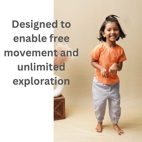 Cotton Comfort Joggers - For Him and For Her – Kids Pants on Brown Living™. SKU: SCUB(Cr) - 04. Img 6.