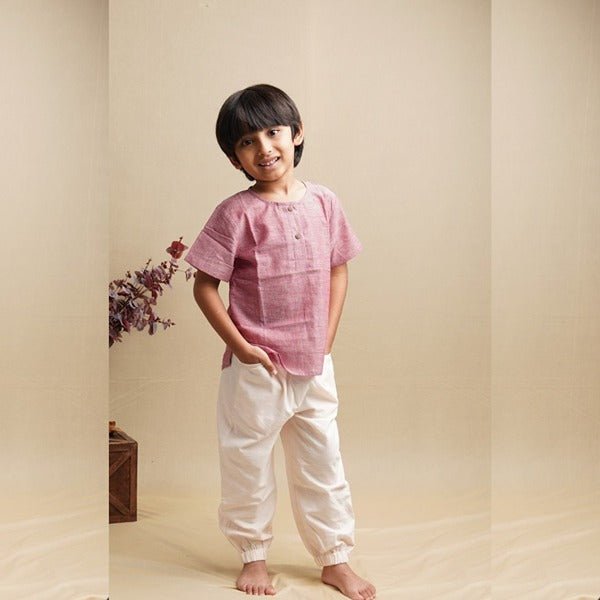 Cotton Kurta Shirt - Boys – Kids Shirts on Brown Living™. SKU: SCBKS - 01. Img 2.