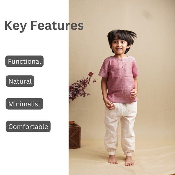 Cotton Kurta Shirt - Boys – Kids Shirts on Brown Living™. SKU: SCBKS - 01. Img 5.