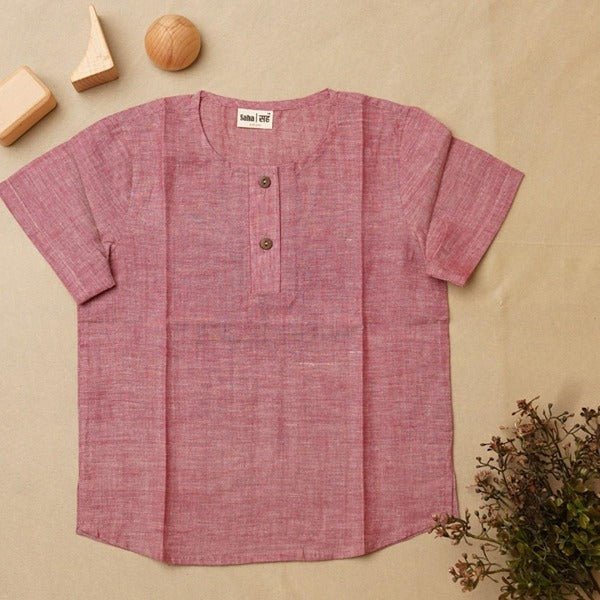 Cotton Kurta Shirt - Boys – Kids Shirts on Brown Living™. SKU: SCBKS - 01. Img 1.