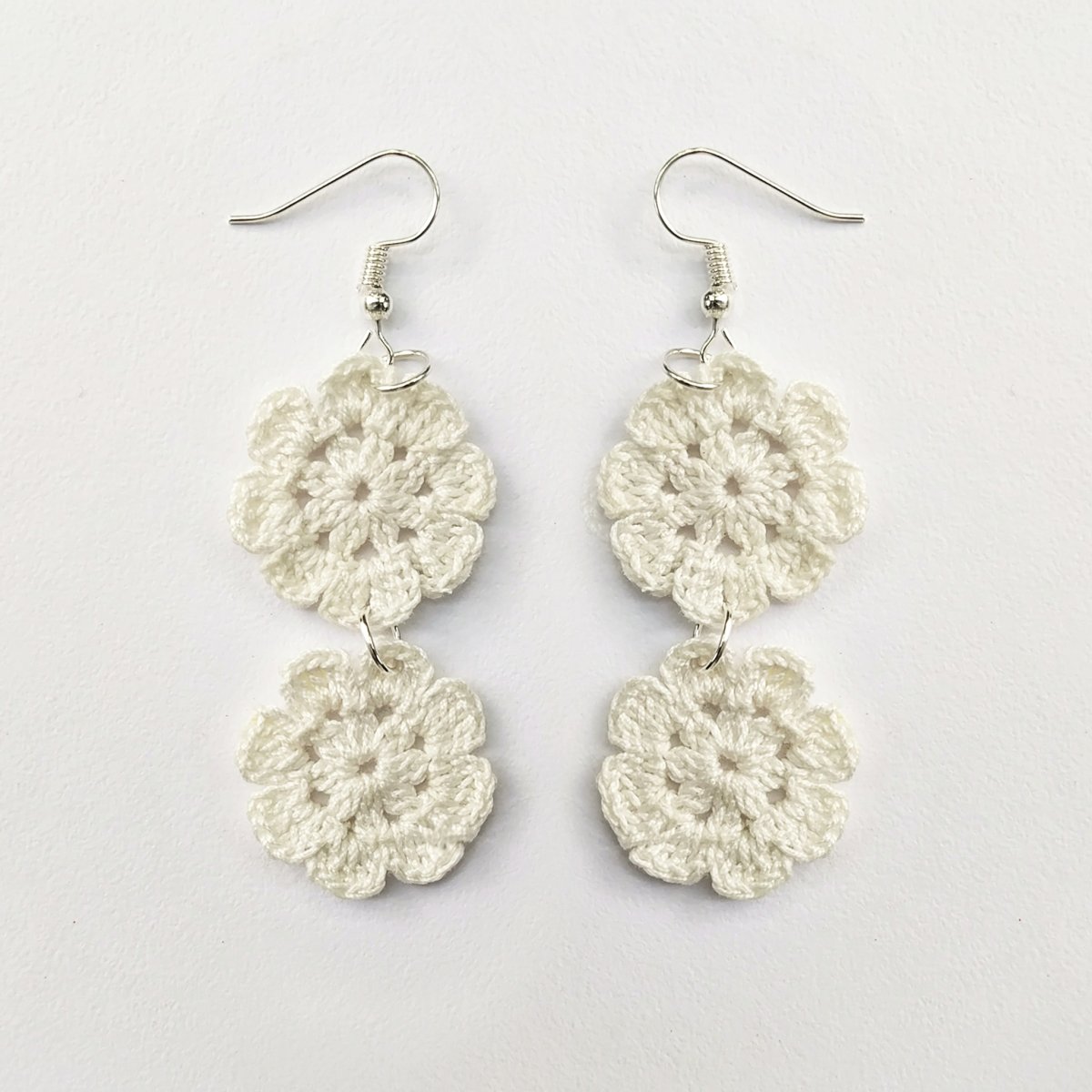 Dove Tranquil Hand Crochet Earring – Womens Earrings on Brown Living™. SKU: WTEDOVE1. Img 1.