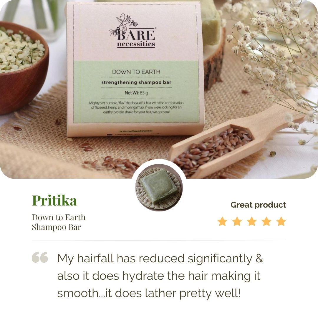 Down to Earth Shampoo Bar for Hair Strengthening | For Men & Women - 85g – Hair Shampoo Bar on Brown Living™. SKU: 044 - 08918 - PC036. Img 6.