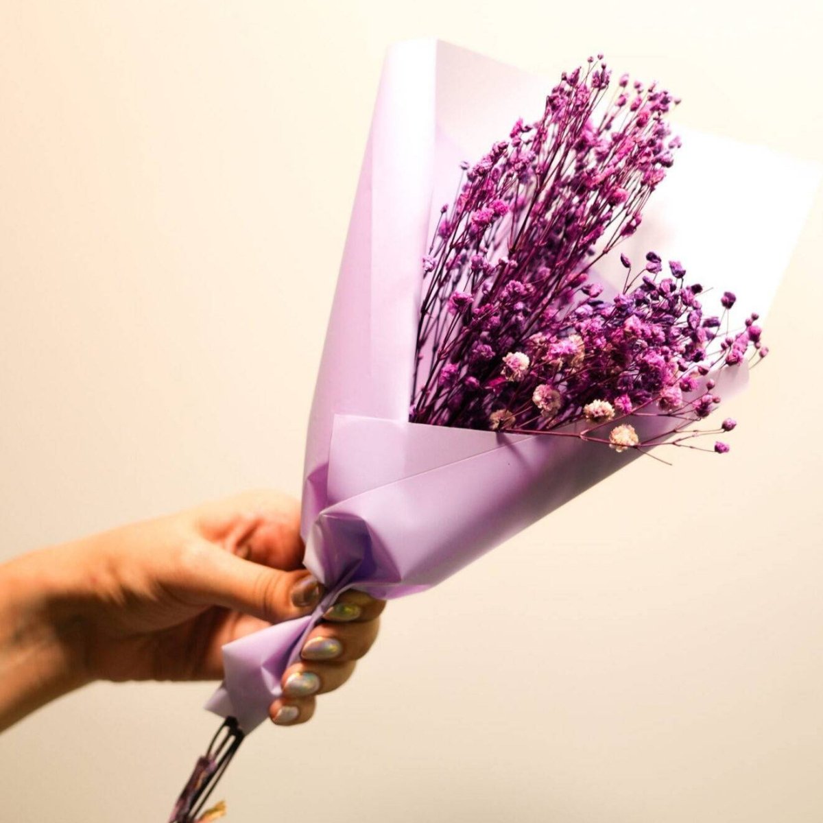 Dried Baby Breaths - Purple – Decor & Artefacts on Brown Living™. SKU: 3105256. Img 1.
