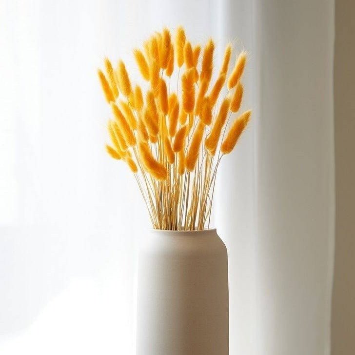 Dried Yellow Bunny Tails – Decor & Artefacts on Brown Living™. SKU: 3245254. Img 3.