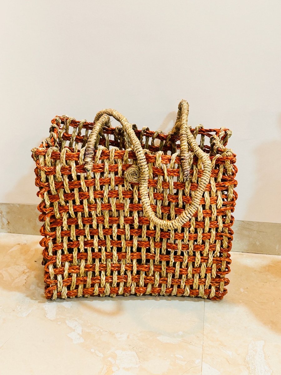 Earthen Muse Tote– 10” Artisanal Storage for Eco Homes | Verified Sustainable by Brown Living™