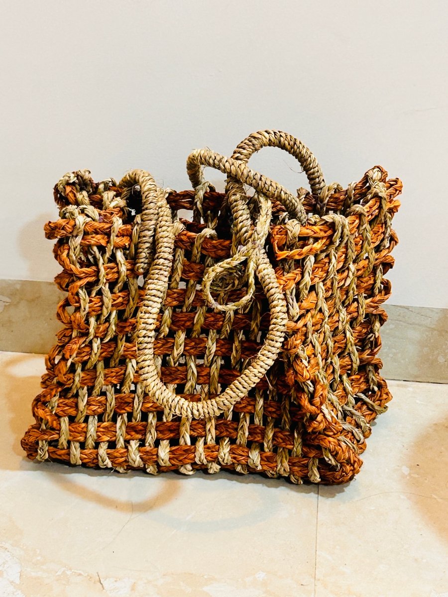 Earthen Muse Tote– 10” Artisanal Storage for Eco Homes | Verified Sustainable by Brown Living™