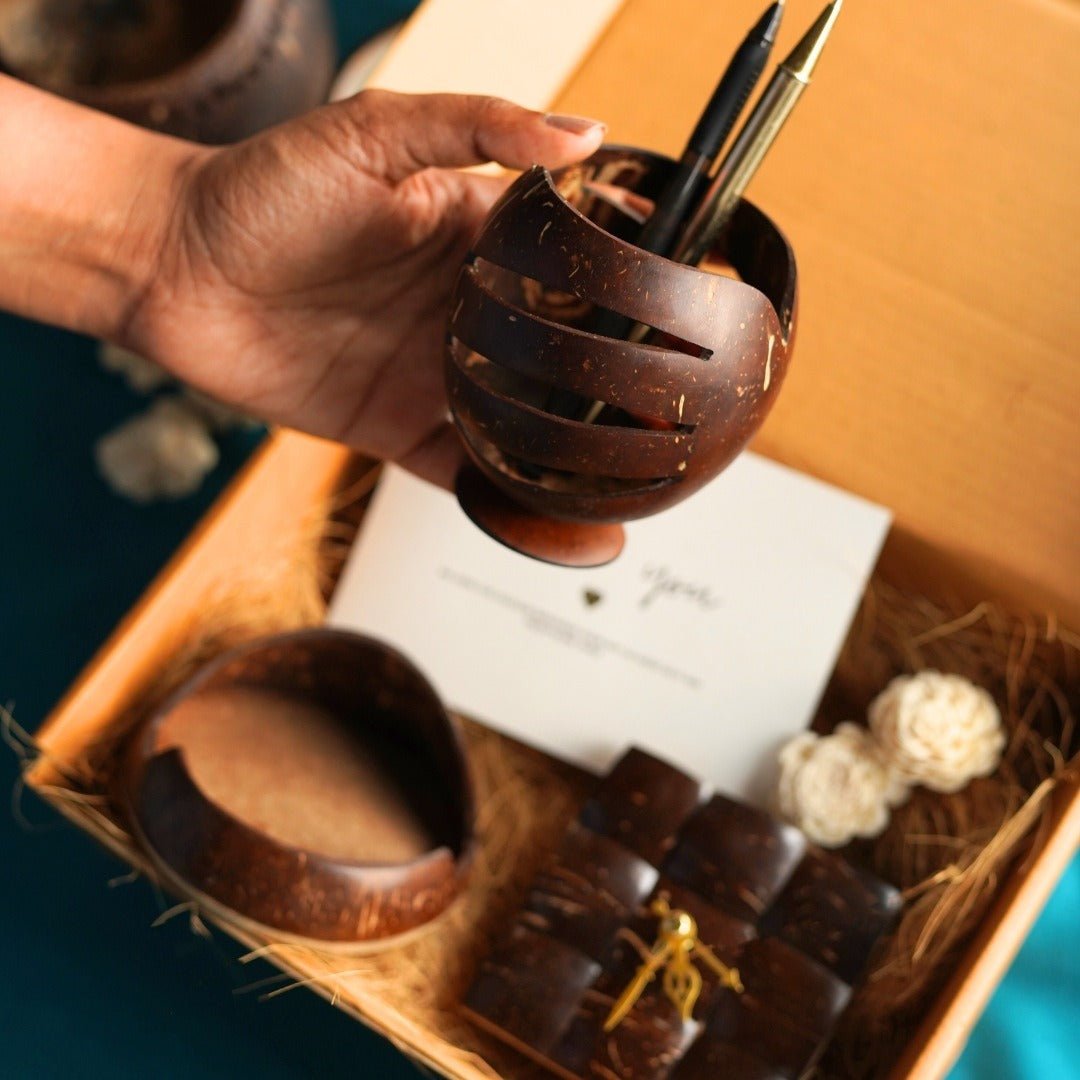 Eco - Friendly Corporate Gift Hampers | Sustainable Gift Hampers – Gift Giving on Brown Living™. SKU: TGACORPTEHMPR. Img 4.