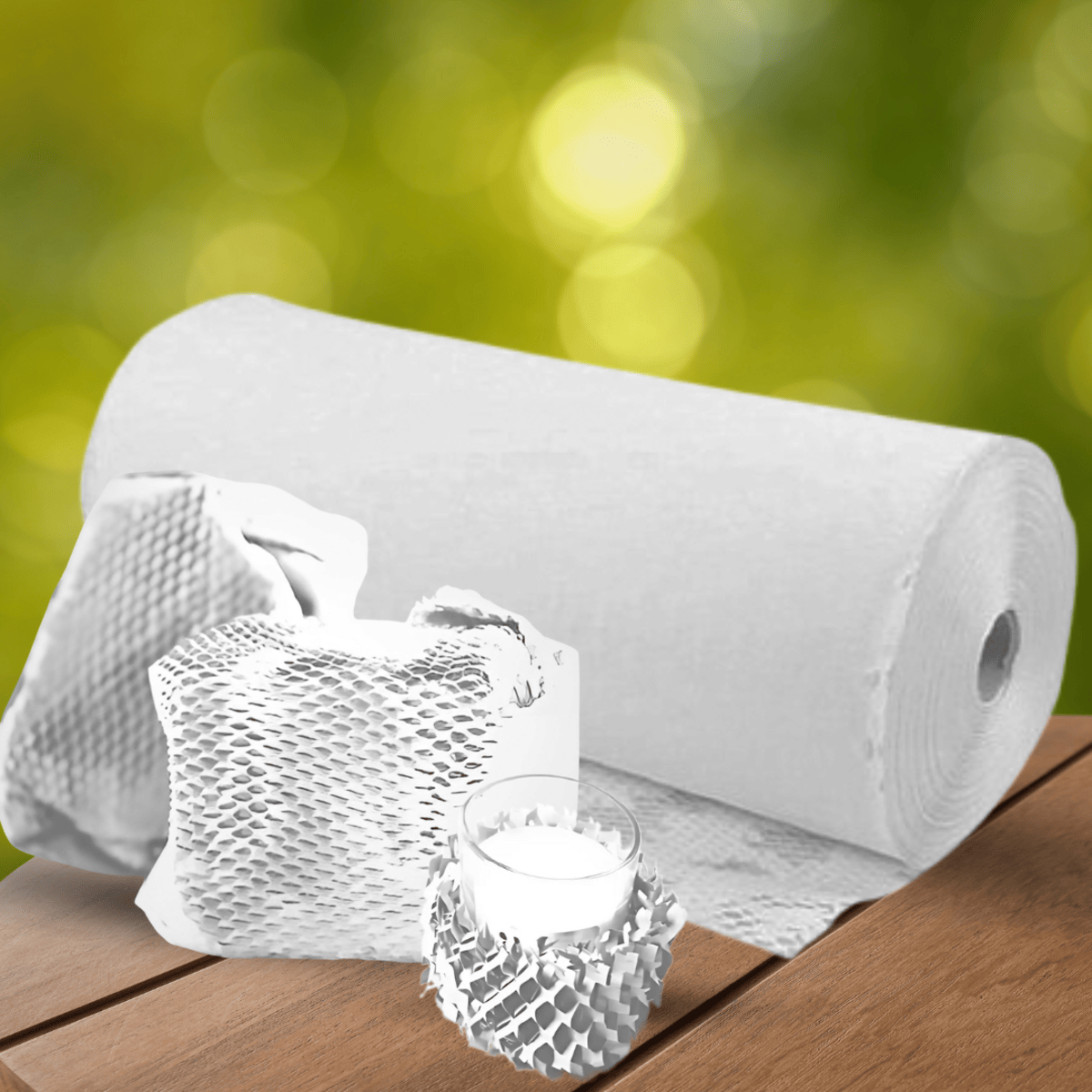 Eco - friendly White Honeycomb Paper Bubble Wrap – Packing Materials on Brown Living™. SKU: Hexcush10x15 - P1WH. Img 3.