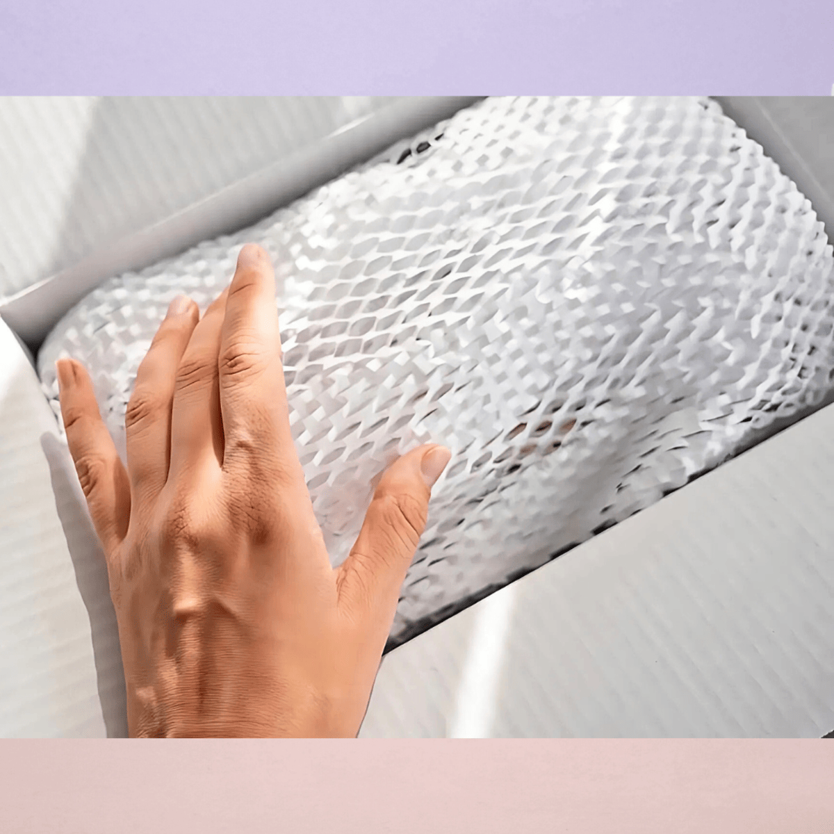 Eco - friendly White Honeycomb Paper Bubble Wrap – Packing Materials on Brown Living™. SKU: Hexcush10x15 - P1WH. Img 2.