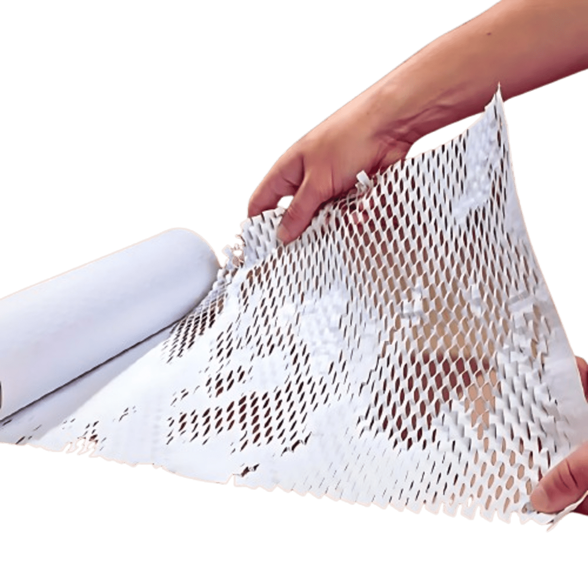 Eco - friendly White Honeycomb Paper Bubble Wrap – Packing Materials on Brown Living™. SKU: Hexcush10x15 - P1WH. Img 1.