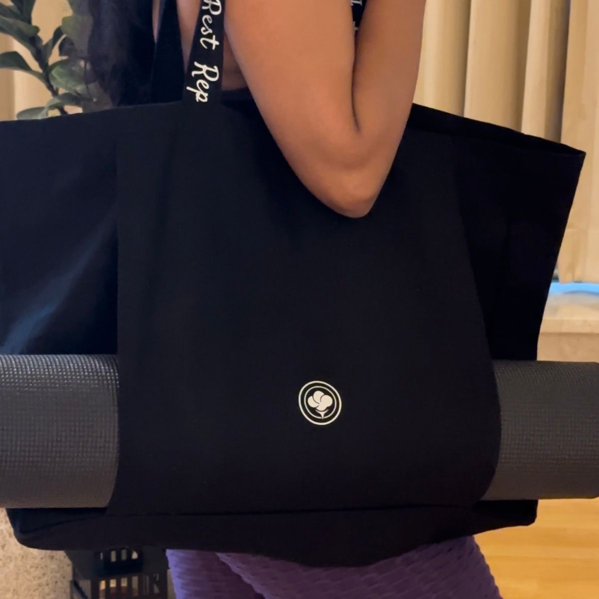 Eco - Friendly Yoga Tote Bag for Daily Practice | Verified Sustainable by Brown Living™
