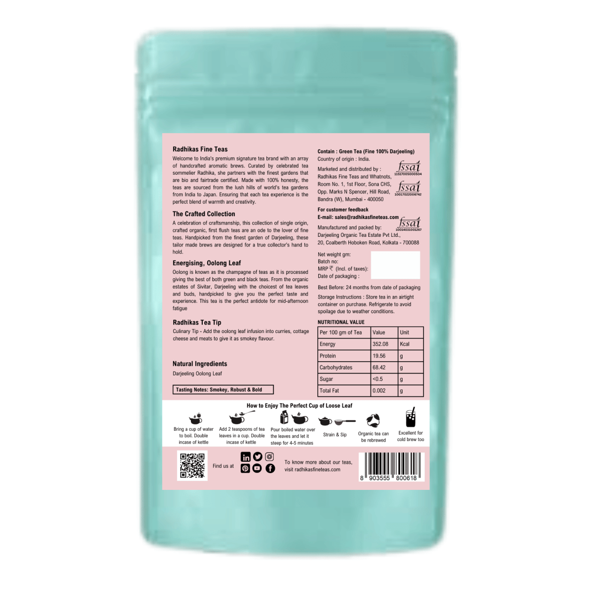 Energising Oolong Leaf - How Oolong Tea Can Boost You – Tea by Radhikas Fine Teas and Whatnots available on Brown Living™. . SKU: 224 - 08759 - 8903555800618. Img 6.