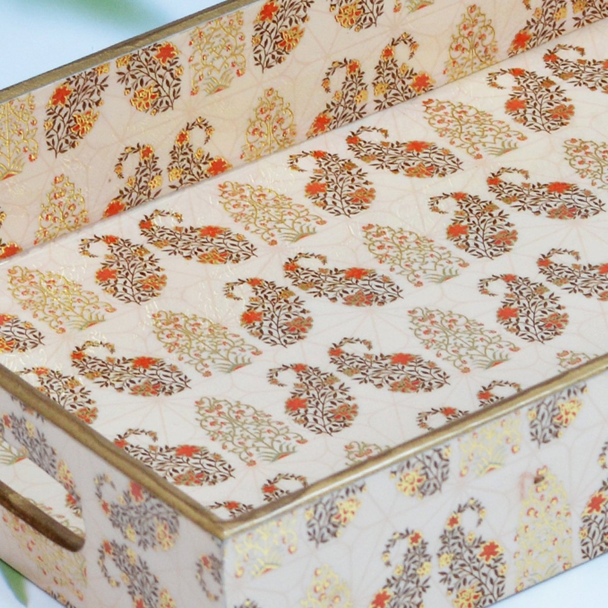 Exquisite Multicolor Rectangular Trays - Pack of 3 – Home Decor on Brown Living™. SKU: MJ00144TY. Img 4.