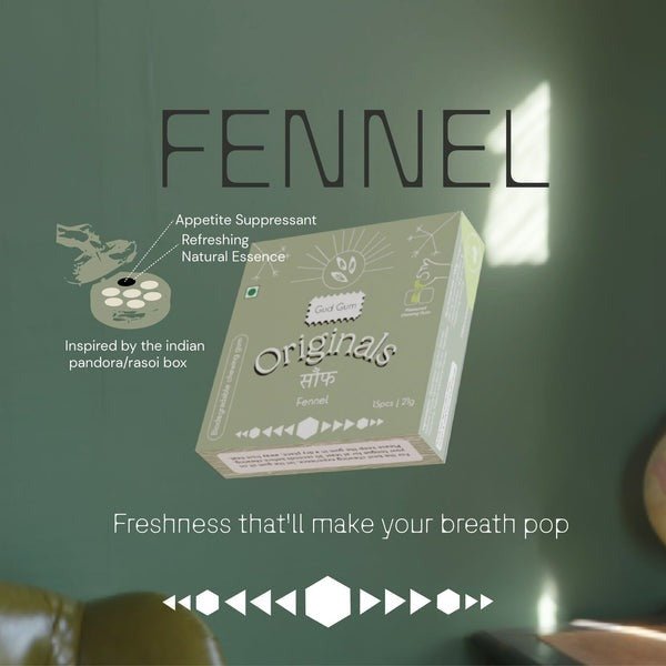 Fennel Chewing Gum (Pack of 2) | Verified Sustainable by Brown Living™