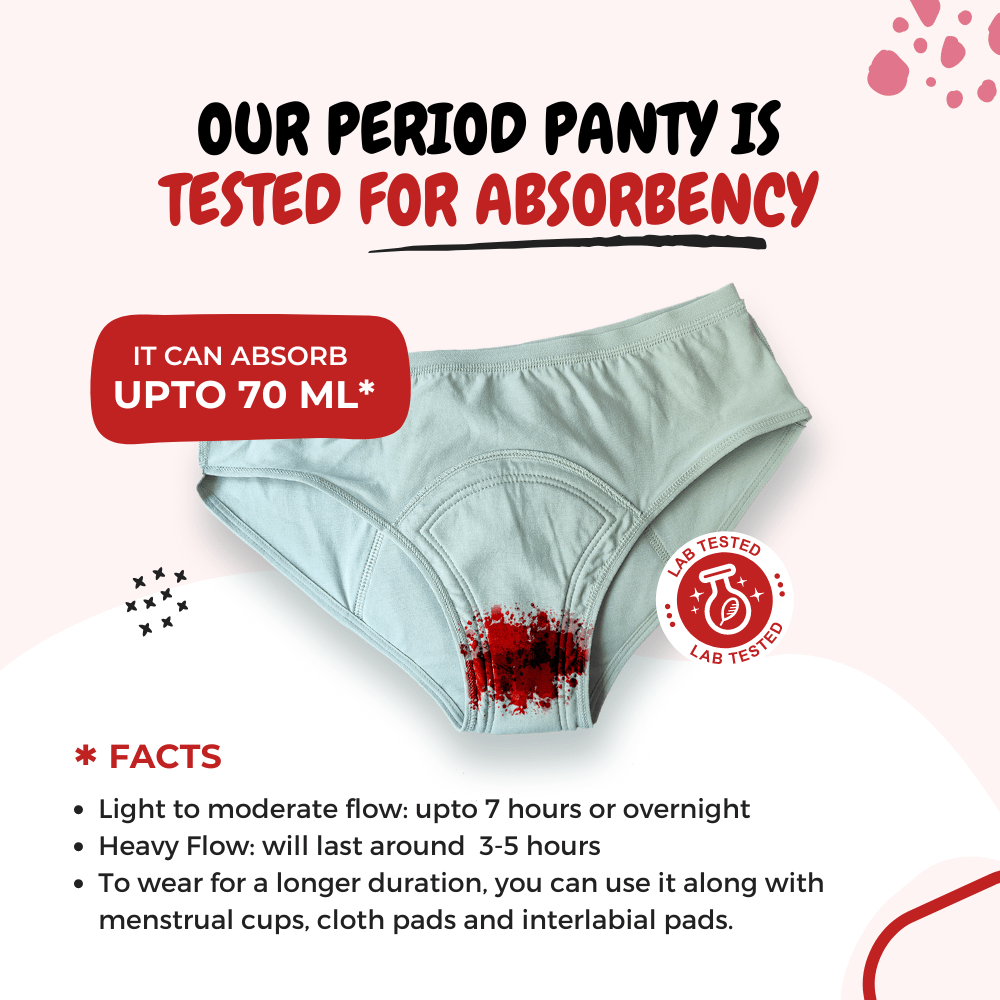 Fig Green Cotton Period Panty (Hipster) (1 pc) – Womens Underwear on Brown Living™. SKU: FIGGREENXS. Img 8.