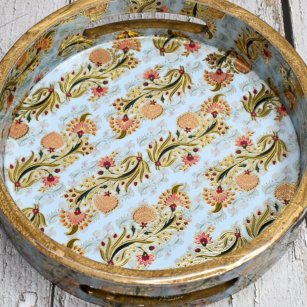 Floral Multicolor Round Trays - Pack of 3 – Home Decor on Brown Living™. SKU: MJ00037SW4379. Img 4.