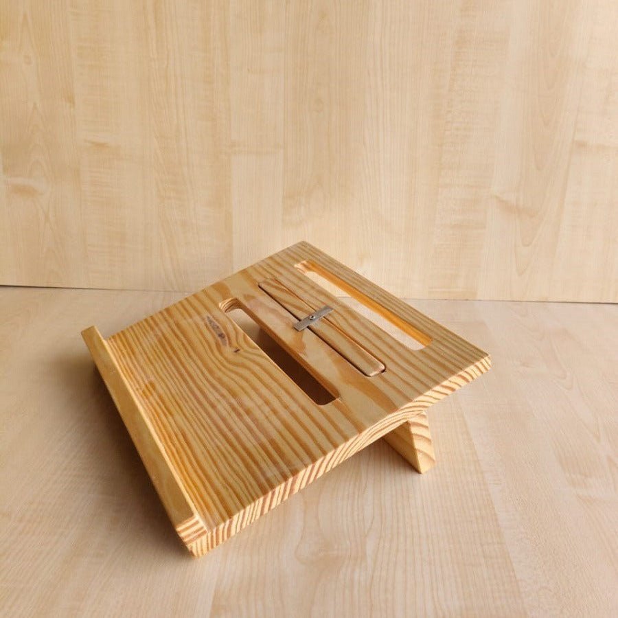 Foldable Wooden Laptop Stand – Ergonomic & Portable Workstation – Desk Accessories on Brown Living™. SKU: BL - JB - 12. Img 3.