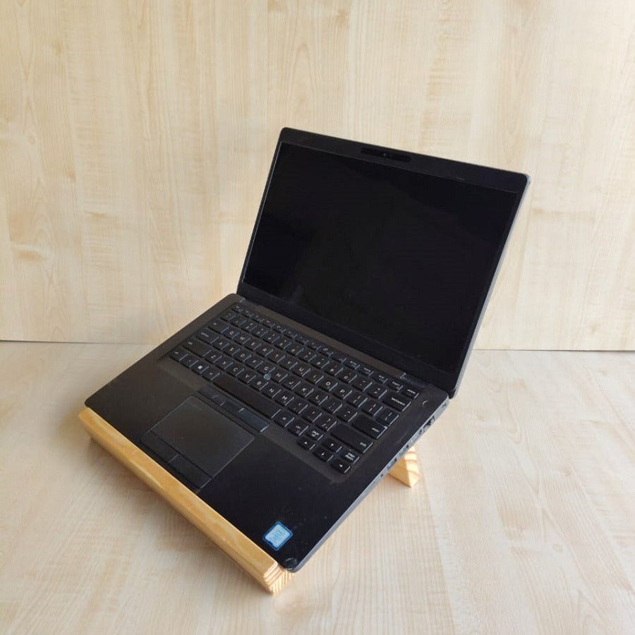 Foldable Wooden Laptop Stand – Ergonomic & Portable Workstation – Desk Accessories on Brown Living™. SKU: BL - JB - 12. Img 2.
