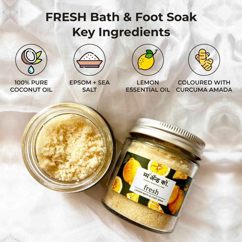 Fresh Bath & Foot Soak | Easy to Dissolve | Fine in Texture | Non Sticky (100 g) – Bath Salt on Brown Living™. SKU: BFS10004. Img 2.