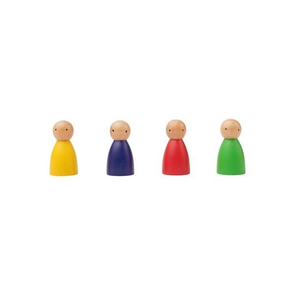 Friends - Set of Four Wooden Peg Dolls – Role & Pretend Play Toys by Saha available on Brown Living™. . SKU: STPD - 01. Img 7.