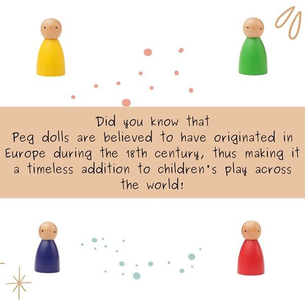 Friends - Set of Four Wooden Peg Dolls – Role & Pretend Play Toys by Saha available on Brown Living™. . SKU: STPD - 01. Img 9.