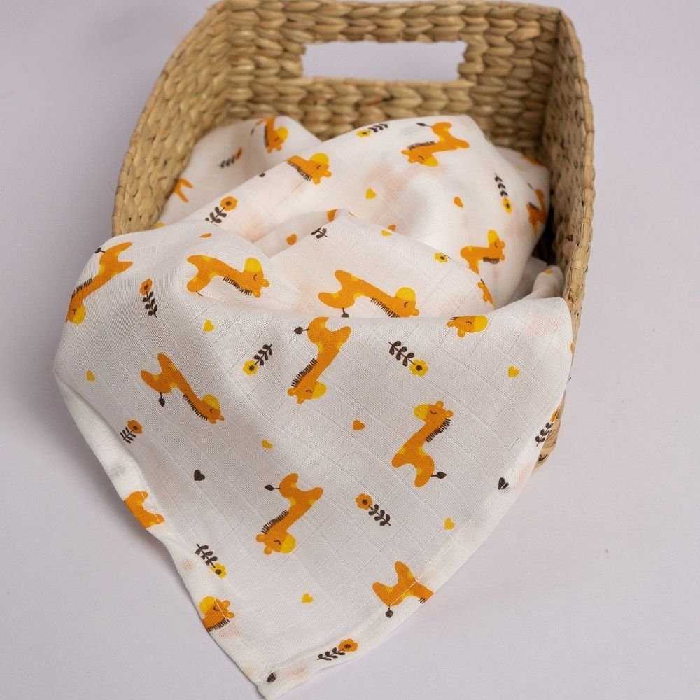 GOTs Certified Muslin Baby Swaddles - Set of 4 | Verified Sustainable by Brown Living™
