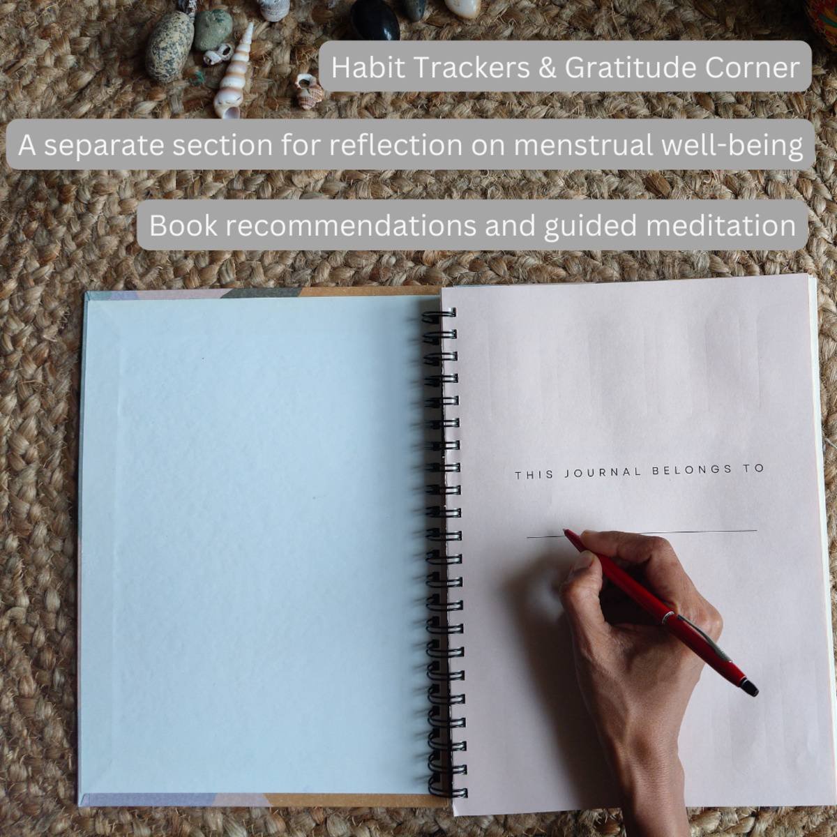 Hand - in - Hand: A guided journal for Mothers – Notebooks & Notepads on Brown Living™. SKU: SMPGJ. Img 3.