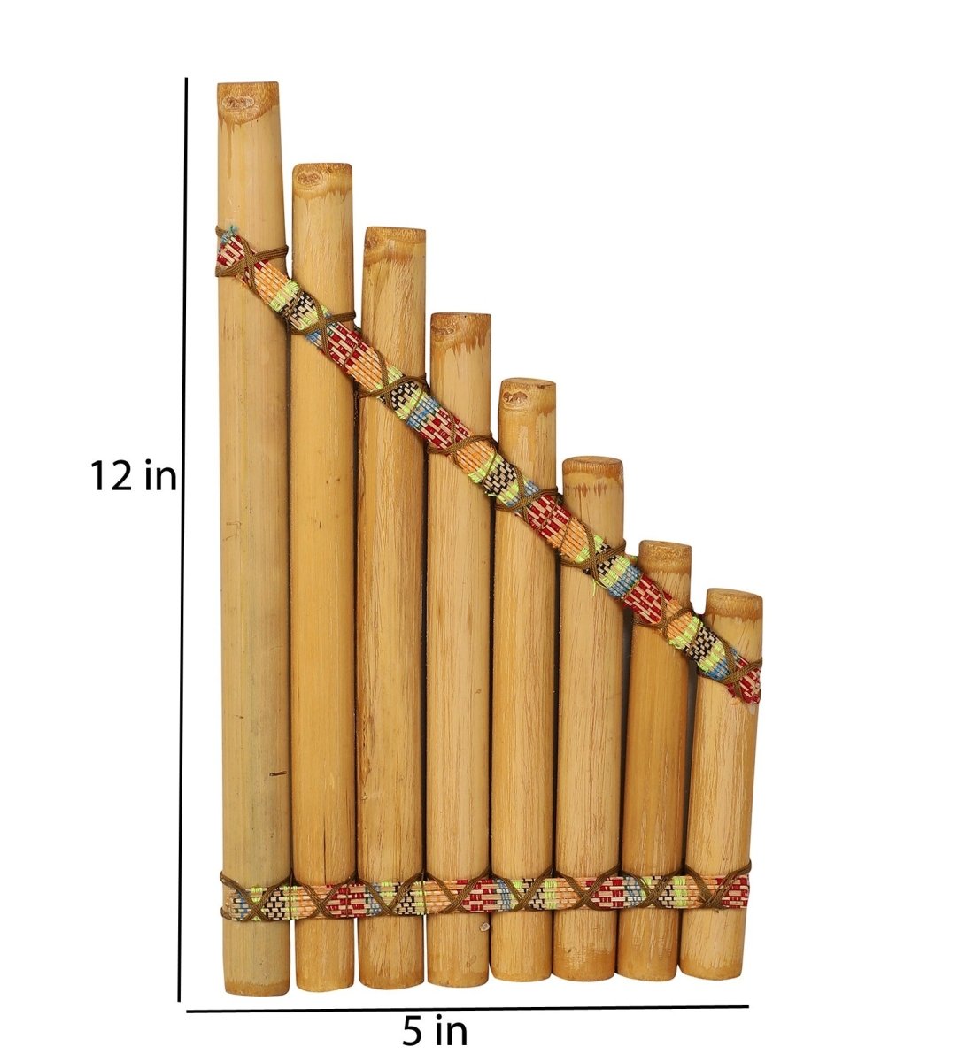 Handmade Bamboo Pan Flute – Musical Instruments on Brown Living™. SKU: SK - BPF - ND - 57 - NT. Img 4.