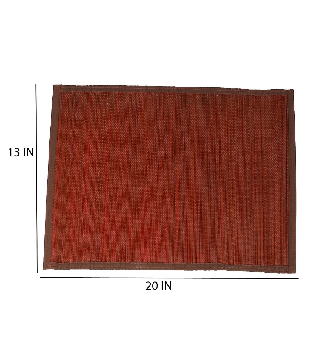 Handmade Bamboo Plain Placemats – Set of 6 – Table Linens on Brown Living™. SKU: SK - BPM - RG - 06 - BR. Img 2.