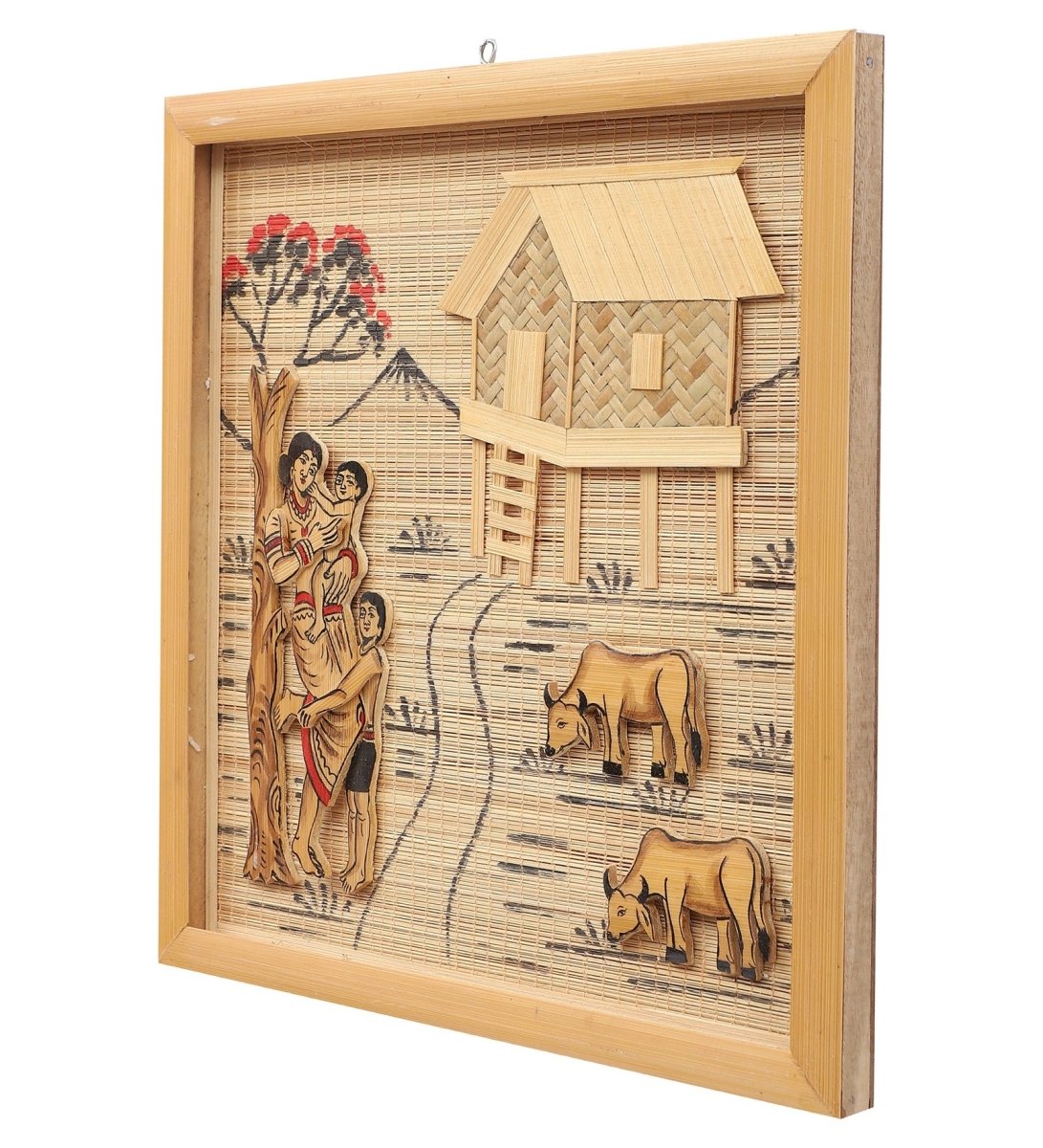 Handmade Bamboo Wall Hanging – Small – Wall Decor on Brown Living™. SKU: SK - BWH - MC - 01 - NS. Img 4.