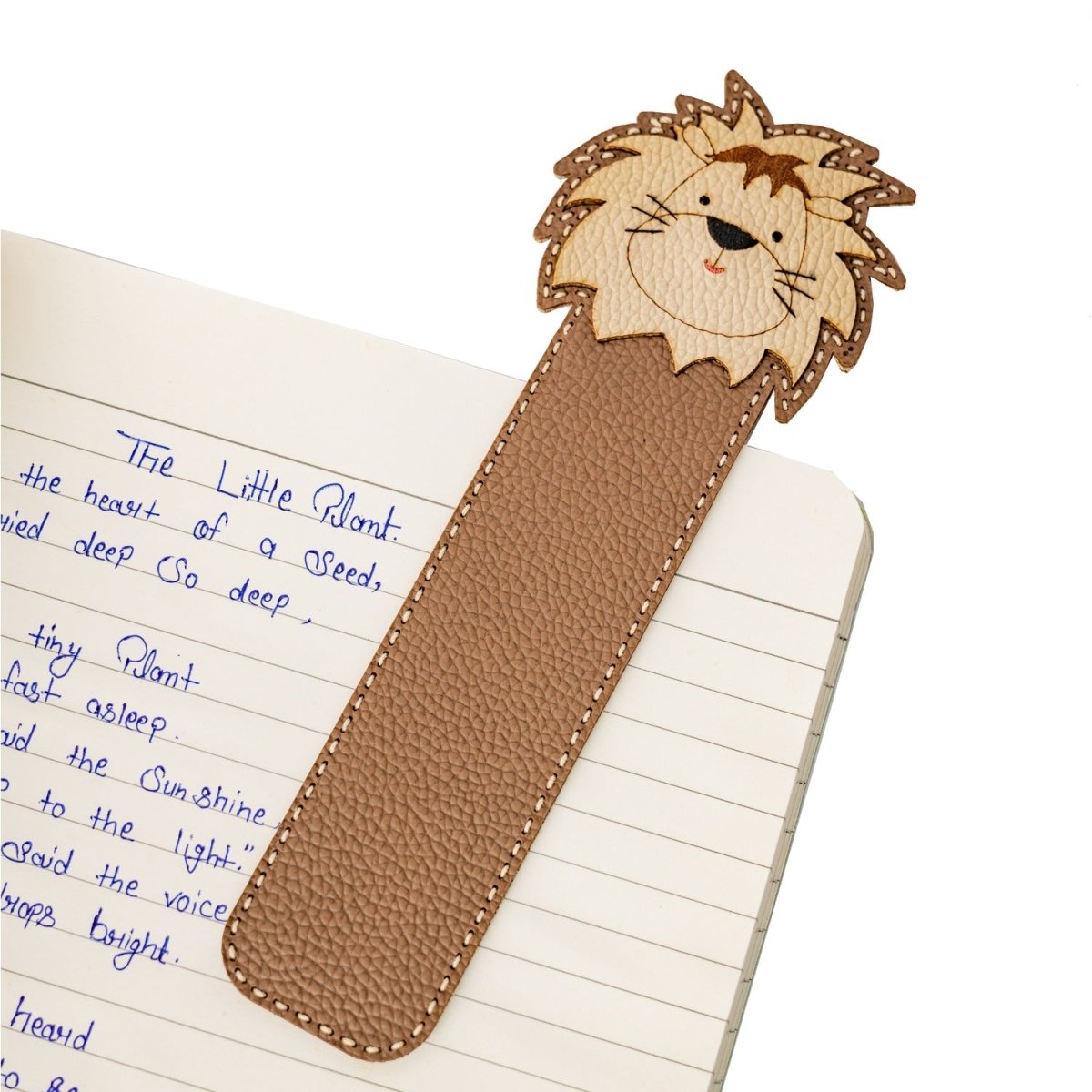 Handmade Lion Bookmark for Booklovers – Bookmarks on Brown Living™. SKU: BO003B. Img 3.