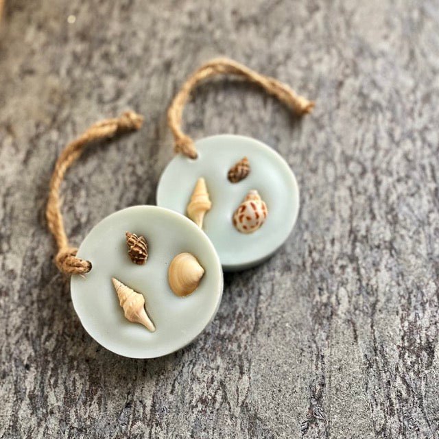 Handmade Ocean Mist Soy Wax Air Freshener with Real Sea Shells | Verified Sustainable by Brown Living™