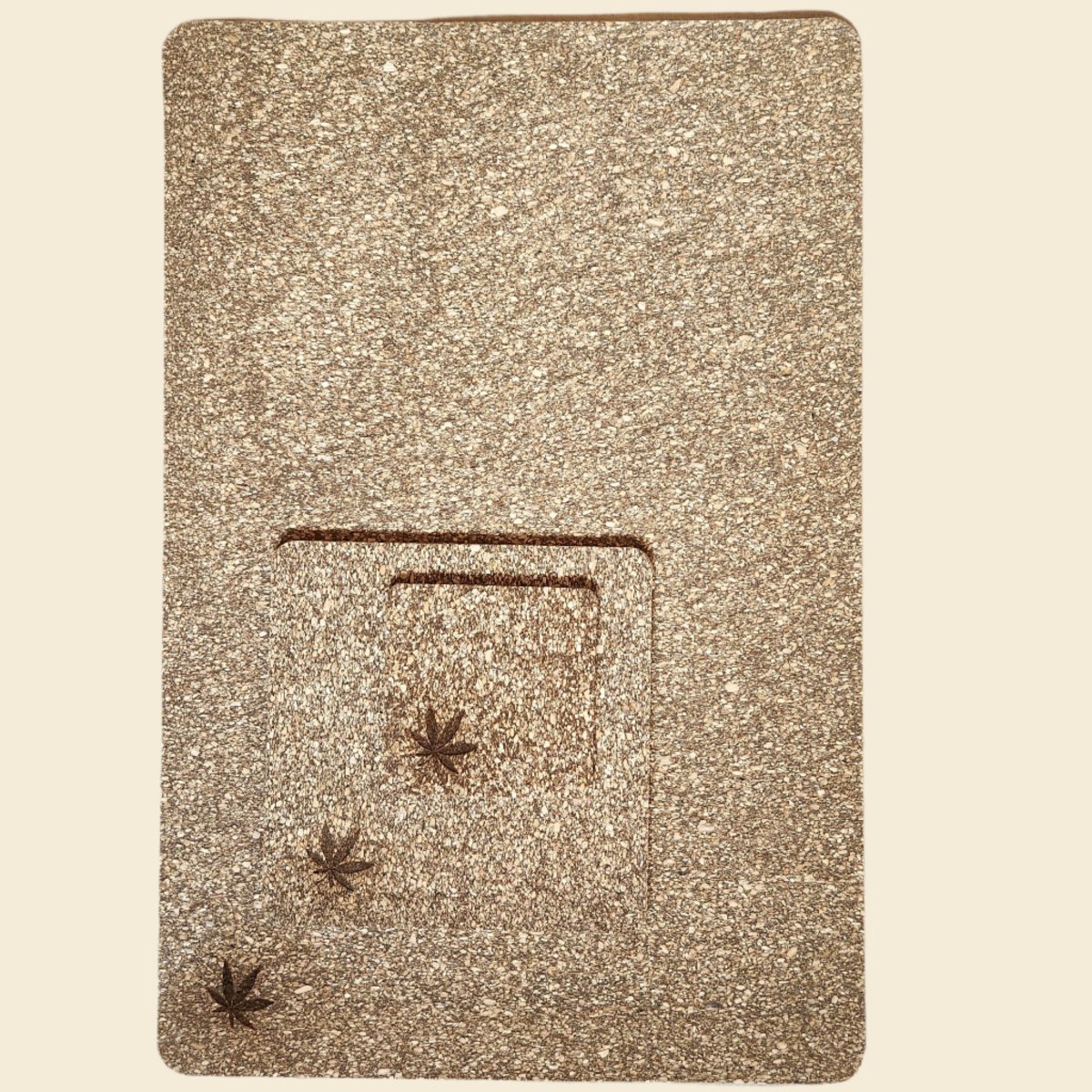 Hemp Tableware Set (Coasters, Trivets and Placemats) – Table Essentials on Brown Living™. SKU: HI020445436. Img 2.