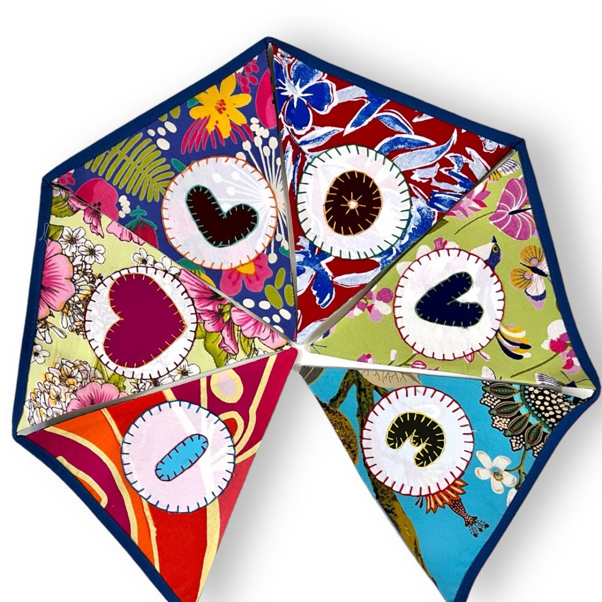 "I Love You" Upcycled Fabric Bunting | Verified Sustainable by Brown Living™