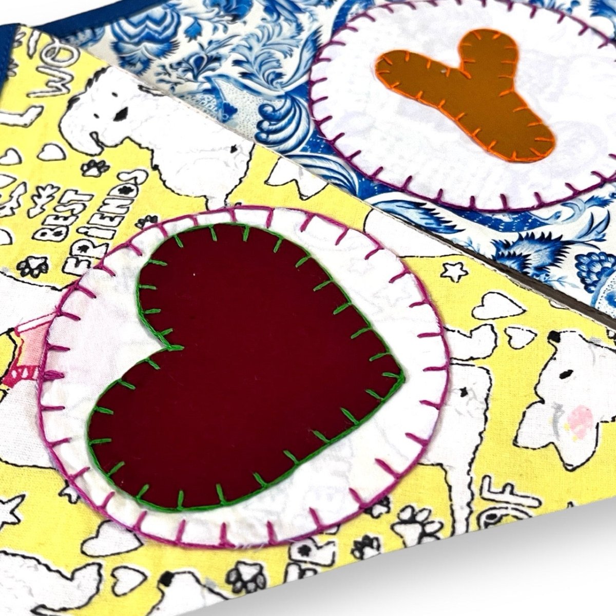 "I Love You" Upcycled Fabric Bunting | Verified Sustainable by Brown Living™