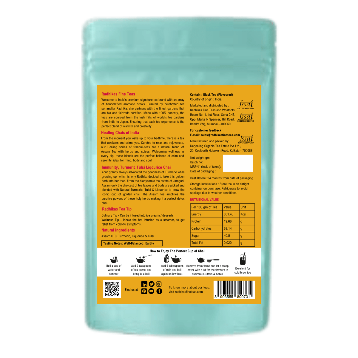 IMMUNITY Turmeric Tulsi Liqourice Chai - How Tulsi Turmeric Liquorice Chai Can Cleanse and Restore Your Health | Verified Sustainable by Brown Living™