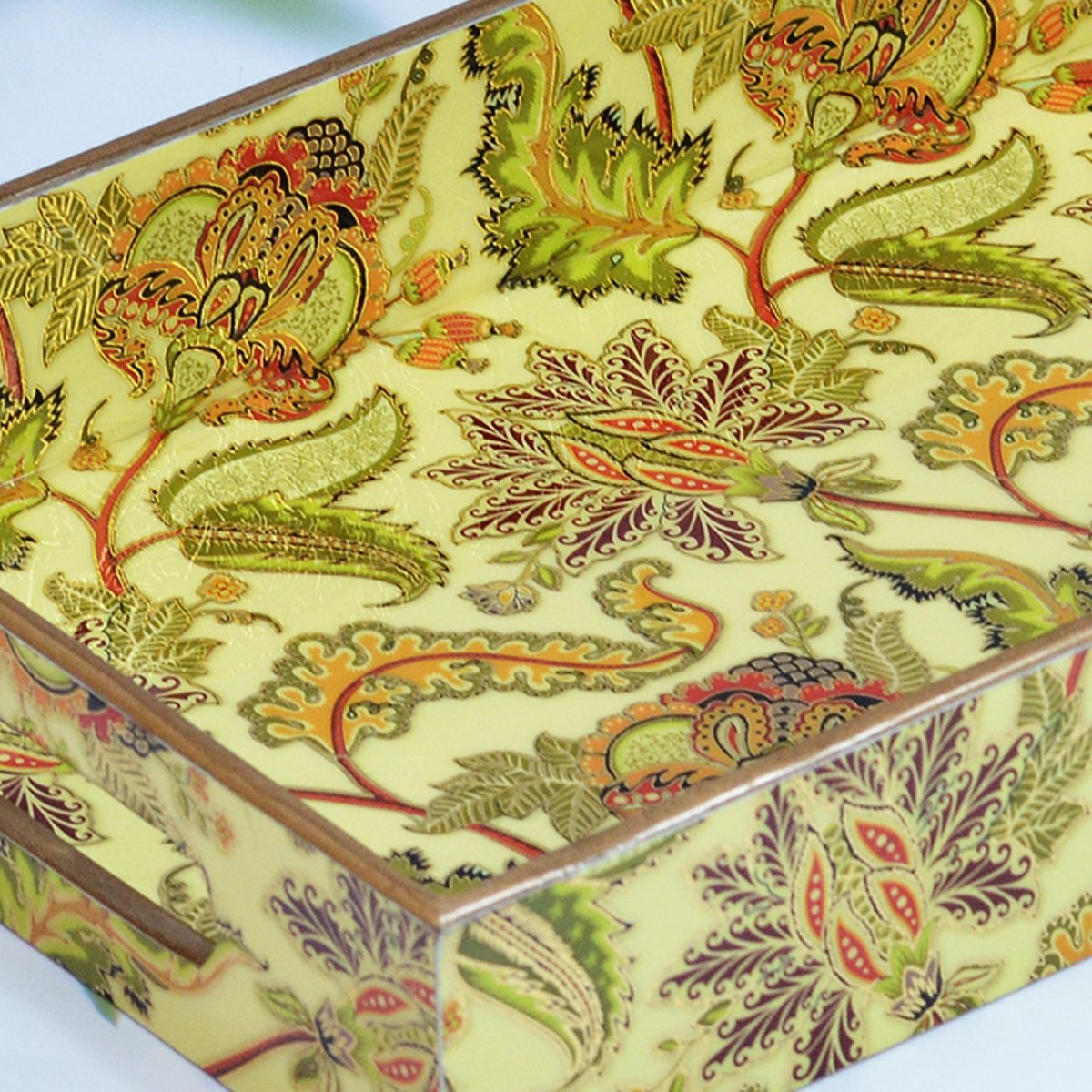 Indian Crafted Rectangular Trays - Pack of 3 – Home Decor on Brown Living™. SKU: MJ00154TY. Img 4.