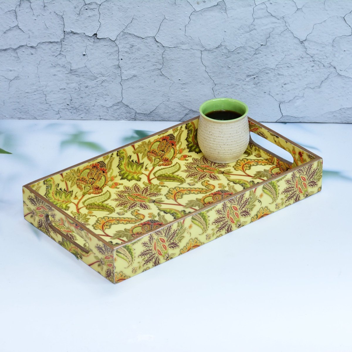 Indian Crafted Rectangular Trays - Pack of 3 – Home Decor on Brown Living™. SKU: MJ00154TY. Img 2.