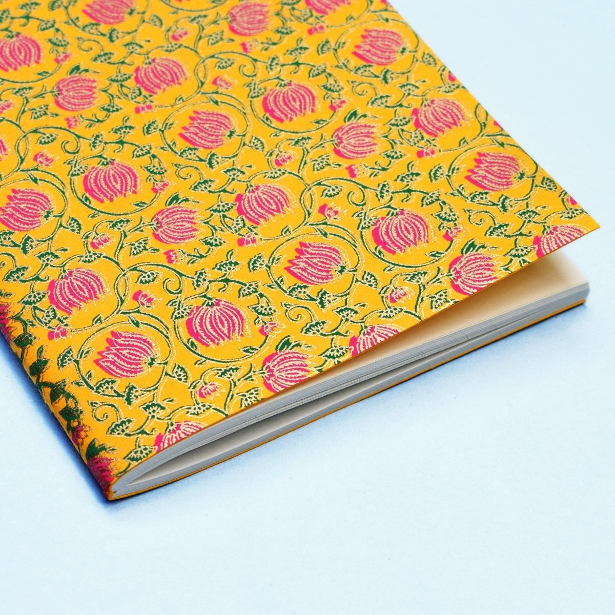 Indian Lotus Handmade Diary – Stationary on Brown Living™. SKU: MJ00016ST. Img 7.