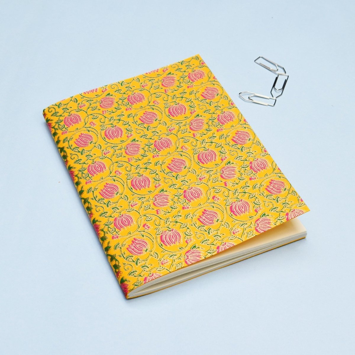 Indian Lotus Handmade Diary – Stationary on Brown Living™. SKU: MJ00016ST. Img 6.